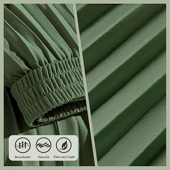 Green Pleated Skirt image 5